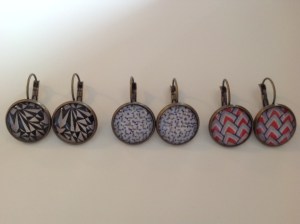 boucles d'oreilles graphiques