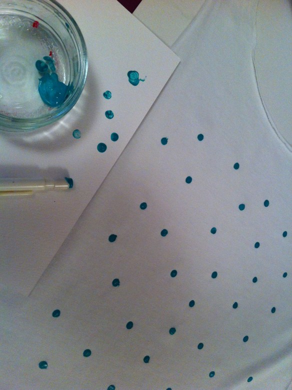 Les pois à la peinture