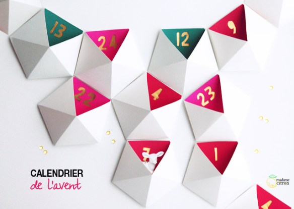 calendrier de l'avent géométrique