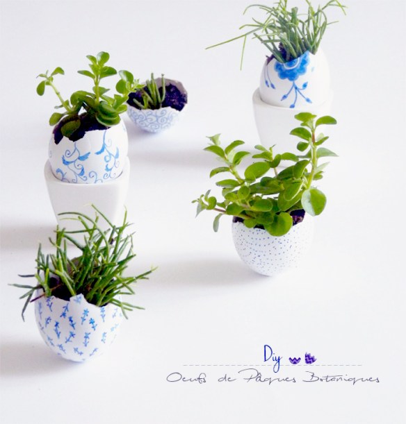 paques oeufs effet porcelaine