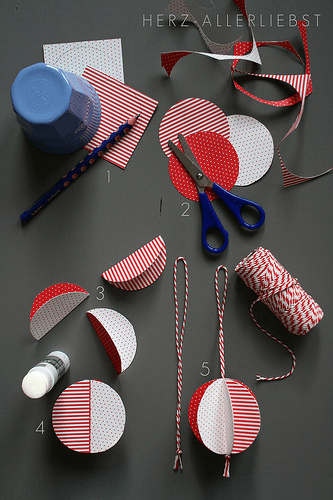 déco noel boule en papier